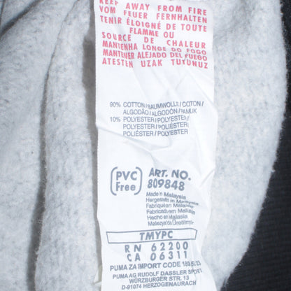 Puma Women's Grey Full Zip Sweatshirt Hoodie Size 12 Cotton Blend