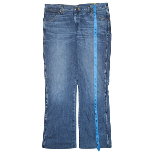 Wrangler Men's Blue Straight Leg Jeans 36W 34L Regular Fit