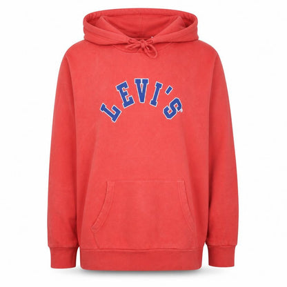 Levi's Women's Red Pullover Hoodie Size L Classic Logo Sweatshirt
