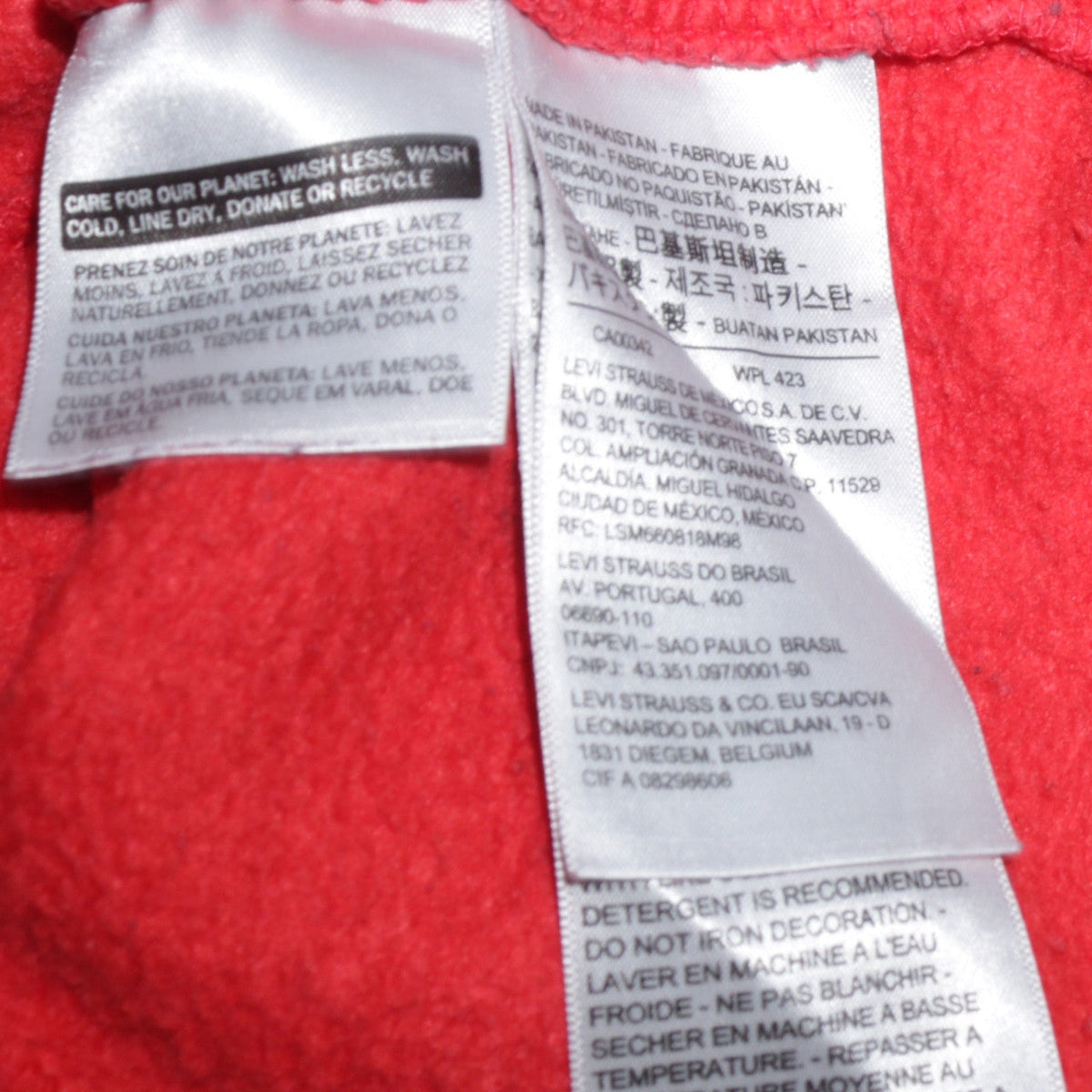Levi's Women's Red Pullover Hoodie Size L Classic Logo Sweatshirt