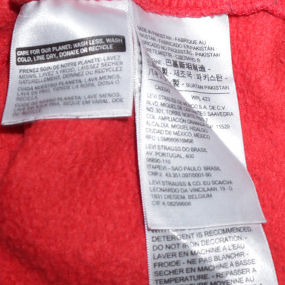 Levi's Women's Red Pullover Hoodie Size L Classic Logo Sweatshirt