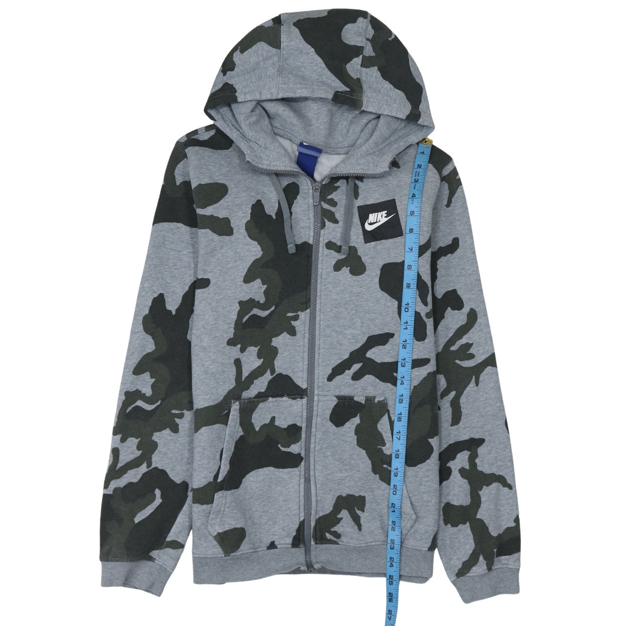 Nike Men's Grey Camouflage Full Zip Hoodie Size S