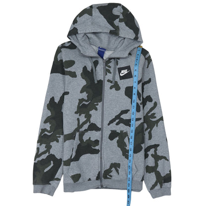 Nike Men's Grey Camouflage Full Zip Hoodie Size S