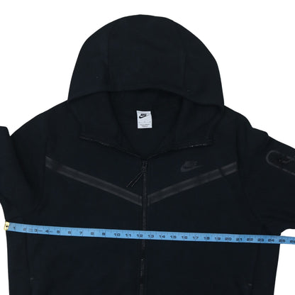 Nike Men's Black XL Full Zip Hoodie Cotton Blend