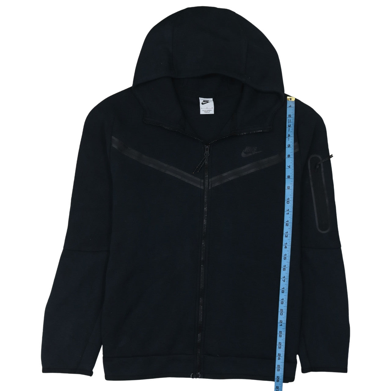 Nike Men's Black XL Full Zip Hoodie Cotton Blend