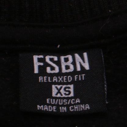 FSBN Men's Black XS Varsity Baseball Jacket Relaxed Fit