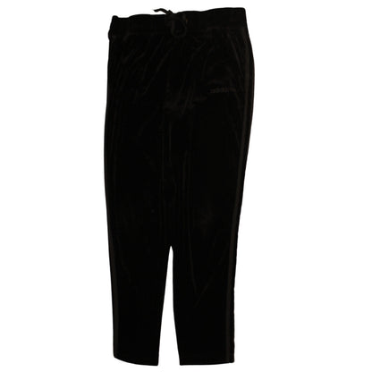 Adidas Women’s Black Velvet Straight Leg Trousers 3XL
