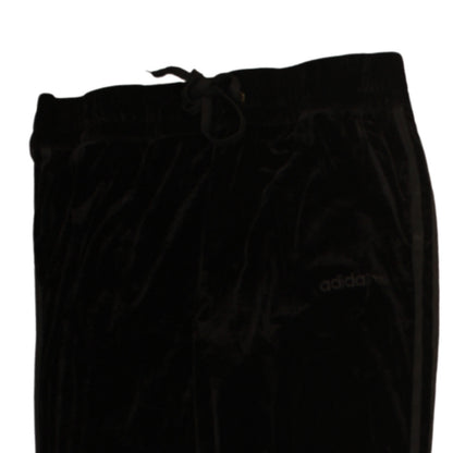 Adidas Women’s Black Velvet Straight Leg Trousers 3XL