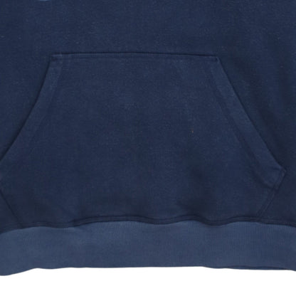 adidas Men's Blue Small Pullover Hoodie with Logo Print