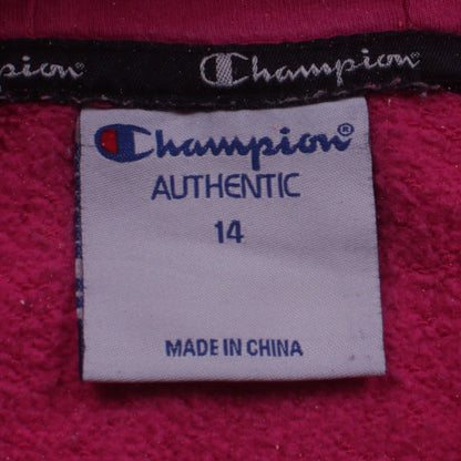 Champion Womens Pink Pullover Hoodie Size 14 Graphic Print