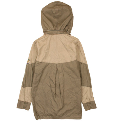 Henry Holland Women Khaki Hooded Parka Coat Size 8 Cotton Blend