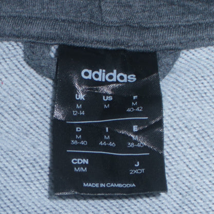 Adidas Women’s Charcoal Full Zip Hoodie M 12-14 Pink Logo