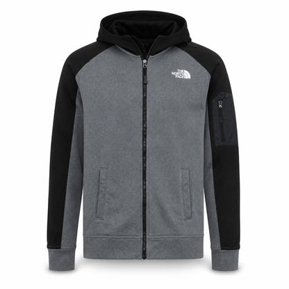 The North Face Men's Grey Full Zip Hooded Fleece Hoodie XS