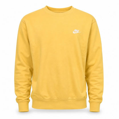 Nike Men's Yellow XS Pullover Crew Neck Fleece Sweatshirt