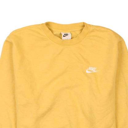 Nike Men's Yellow XS Pullover Crew Neck Fleece Sweatshirt