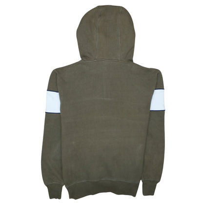 Ellesse Mens Green 1/2 Zip Hoodie Small Logo Sports Fleece