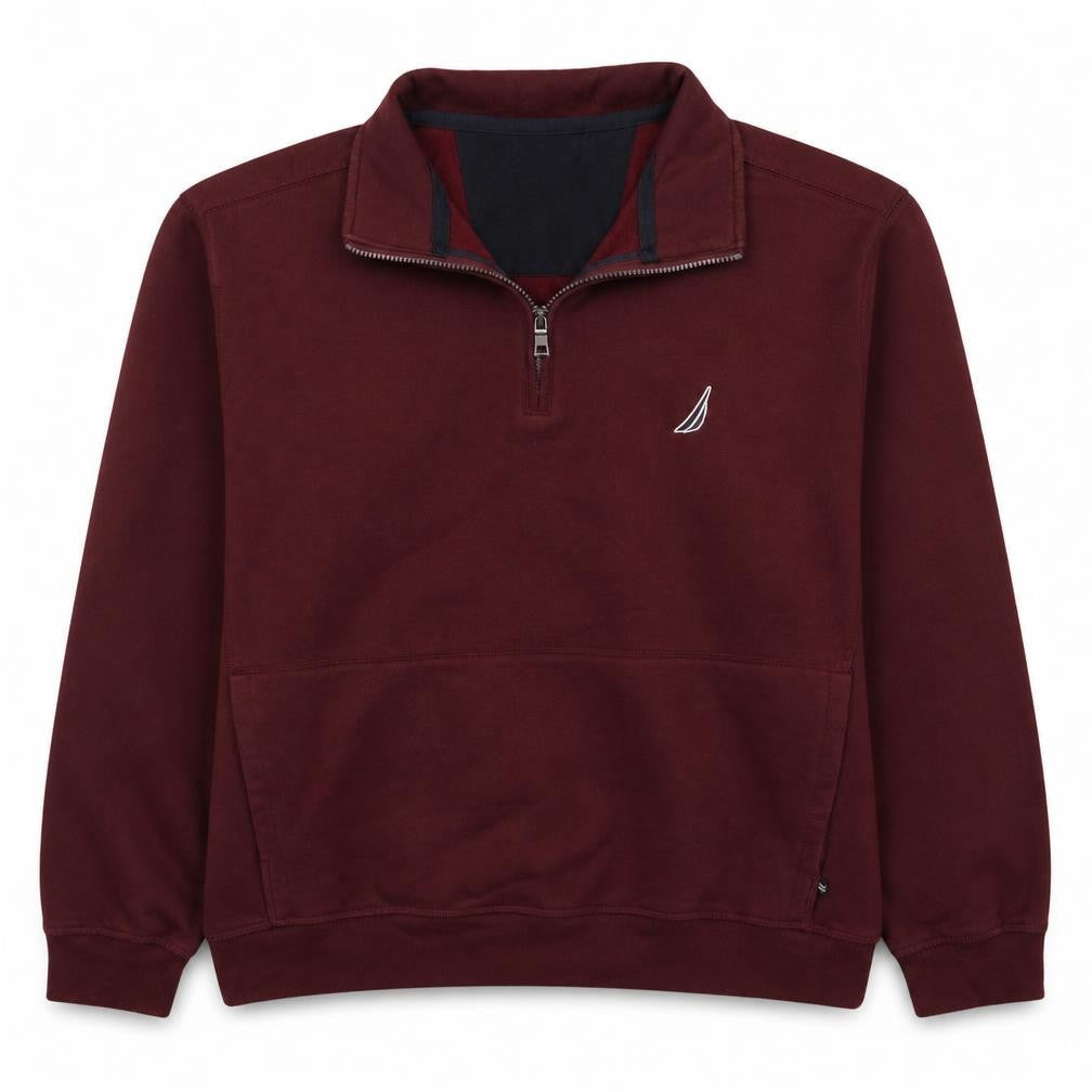 Nautica Men's Red XL 1/4 Zip Pullover Sweatshirt