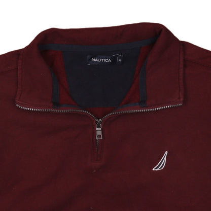 Nautica Men's Red XL 1/4 Zip Pullover Sweatshirt