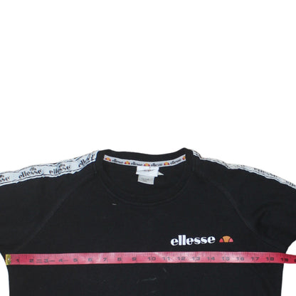 Ellesse Boys Black 14 Years Pullover Sweatshirt with Logo Trim