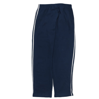 Adidas Men Blue Striped Sweatpants Medium Regular Fit