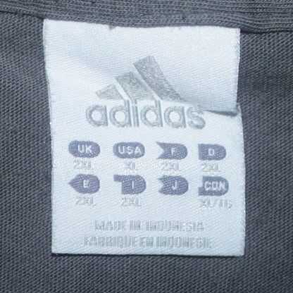 Adidas Men's Grey 2XL Crew Neck Colourblock Sports T-Shirt