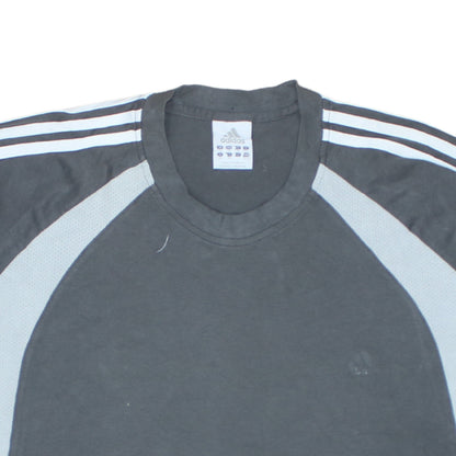 Adidas Men's Grey 2XL Crew Neck Colourblock Sports T-Shirt