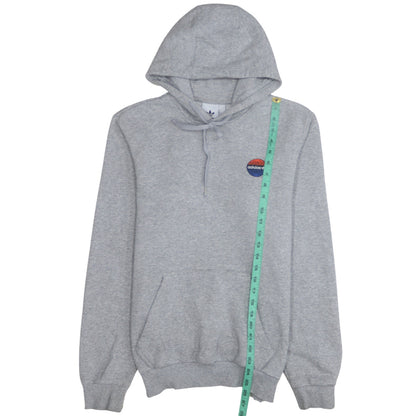 Adidas Men's Grey Pullover Hoodie Small Logo Fleece Sweatshirt
