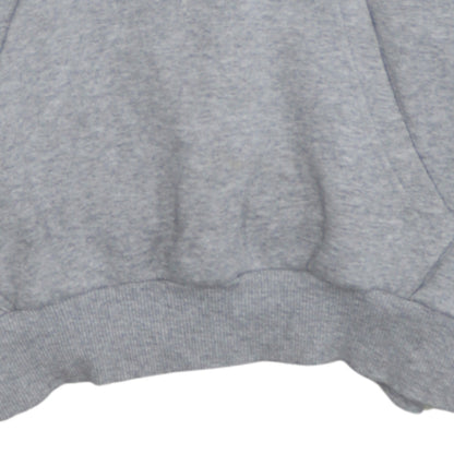 Adidas Men's Grey Pullover Hoodie Small Logo Fleece Sweatshirt