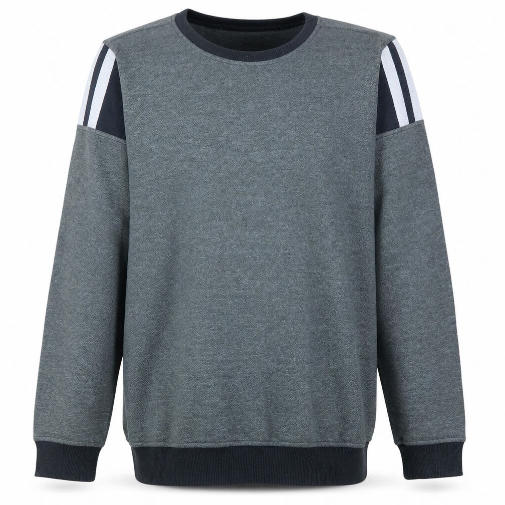 Adidas Men’s Grey Regular Fit Crew Neck Sweatshirt Size M