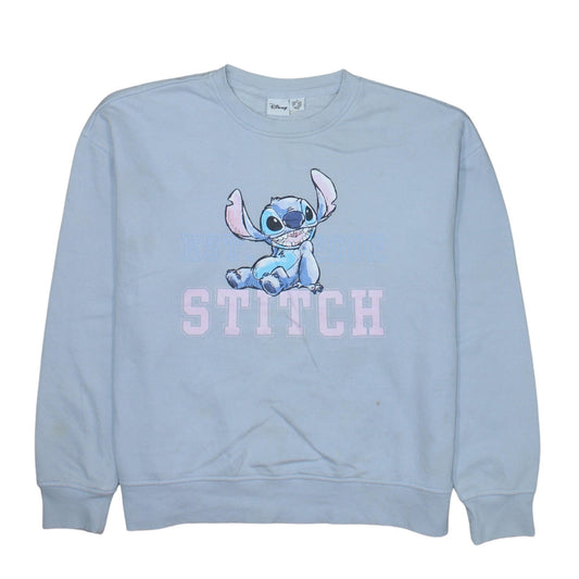 Primark Disney Women Blue Stitch Sweatshirt Size 12/14 Pullover