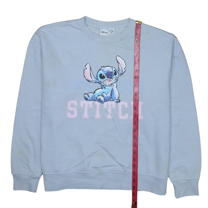 Primark Disney Women Blue Stitch Sweatshirt Size 12/14 Pullover