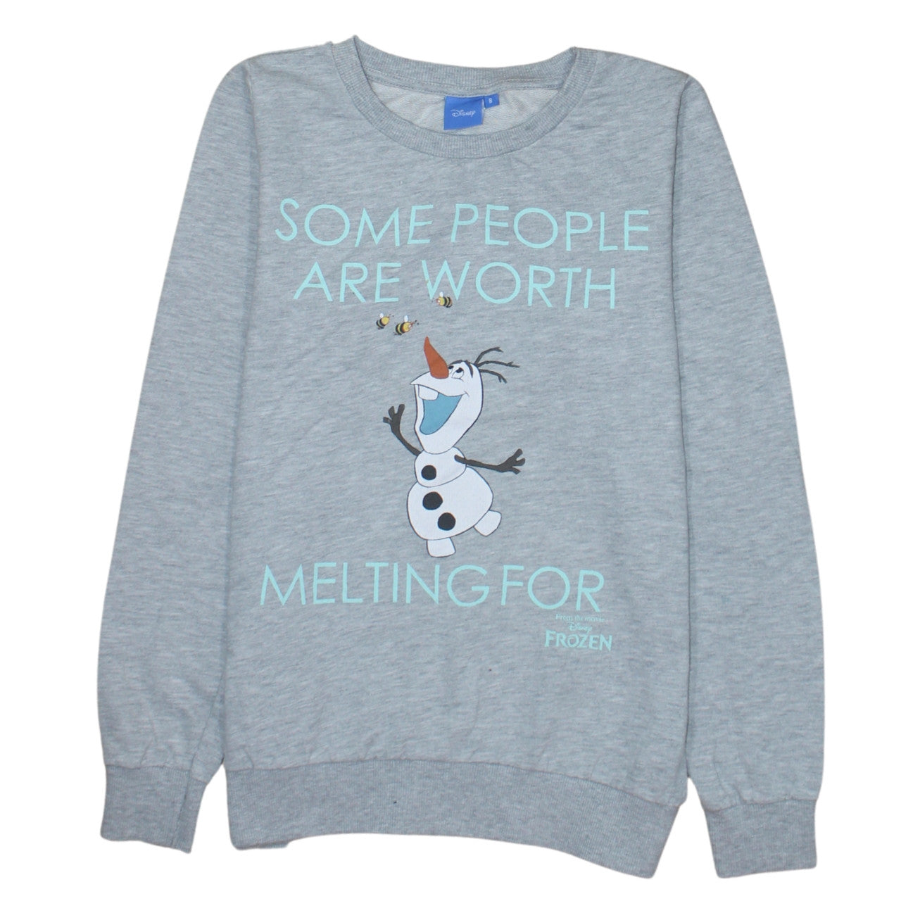 Disney Teens Grey Olaf Frozen Pullover Sweatshirt Size 8