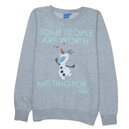 Disney Teens Grey Olaf Frozen Pullover Sweatshirt Size 8
