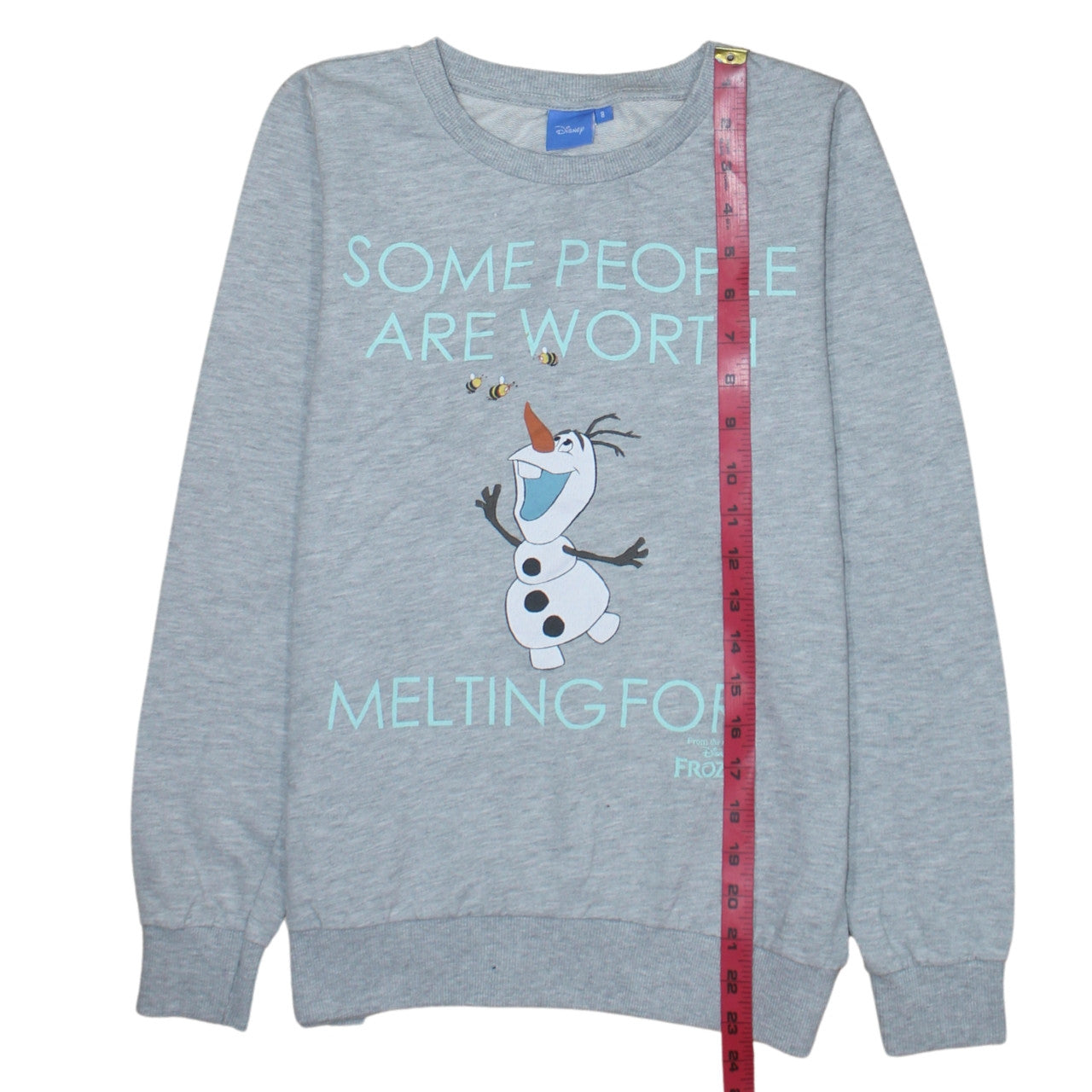 Disney Teens Grey Olaf Frozen Pullover Sweatshirt Size 8