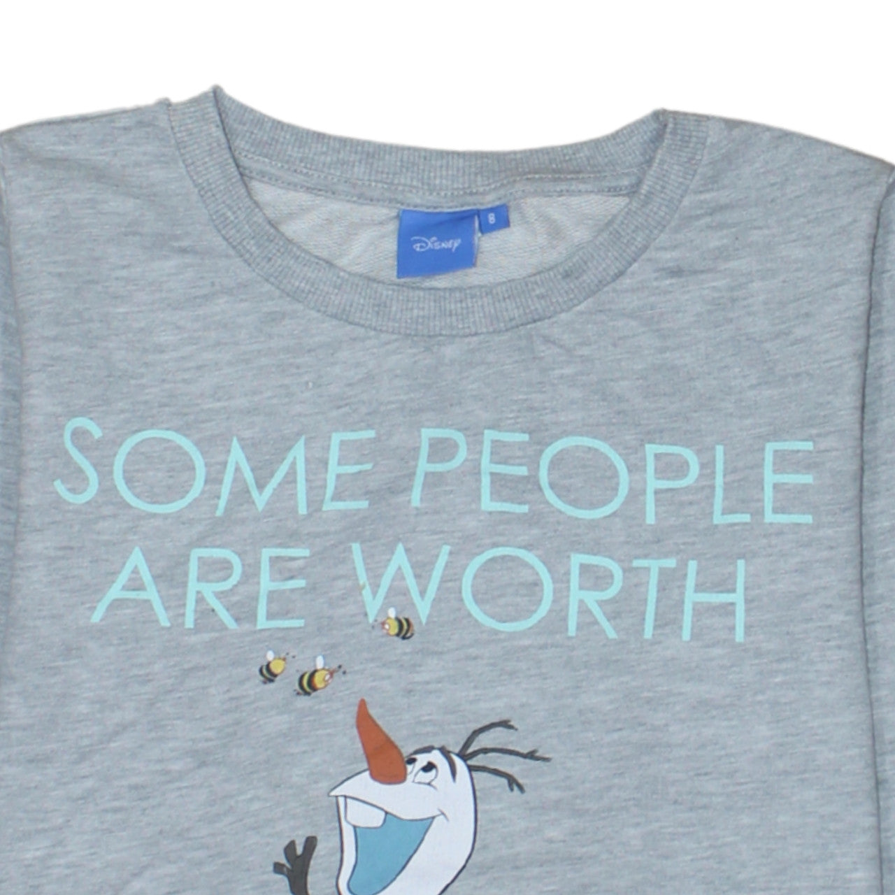 Disney Teens Grey Olaf Frozen Pullover Sweatshirt Size 8