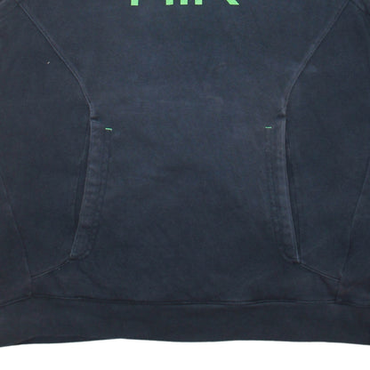 Nike Boys Black Sleeveless Pullover Hoodie XL 158-170cm Graphic Print Cotton Blend