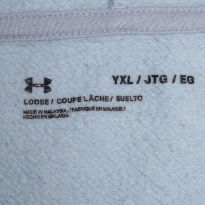 Under Armour Boys Light Blue Pullover Hoodie YXL Loose Fit