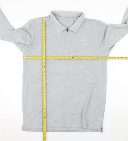 ProFiz Men’s Grey Collared 1/2 Zip Long Sleeve Sweatshirt M