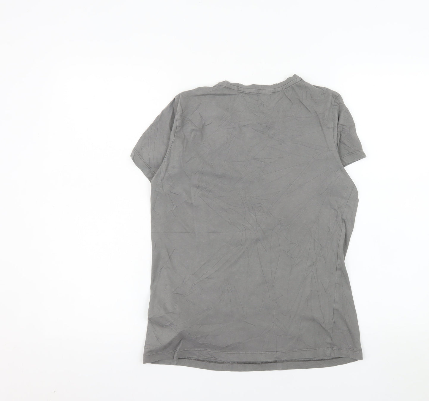 Puma Women's Grey Basic Cotton Crew Neck T-Shirt Size M