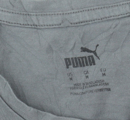 Puma Women's Grey Basic Cotton Crew Neck T-Shirt Size M