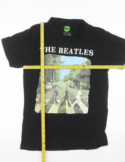The Beatles Men's Black Abbey Road Graphic Band T-Shirt M