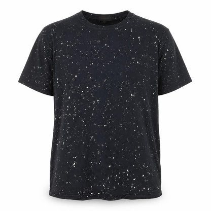 River Island Men's Black Space Print Cotton T-Shirt Size L