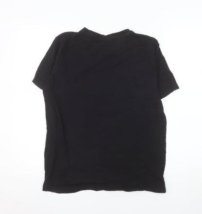 NICCE Men's Black Small Graphic Logo Cotton T-Shirt