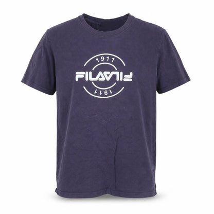 Fila Men's Navy Blue XL Crew Neck Graphic T-Shirt 100% Cotton