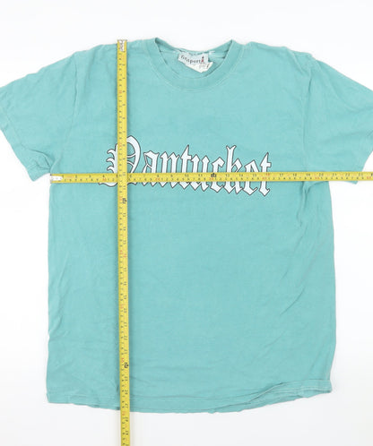Firstport Women’s Blue Nantucket Cotton T-Shirt Size L
