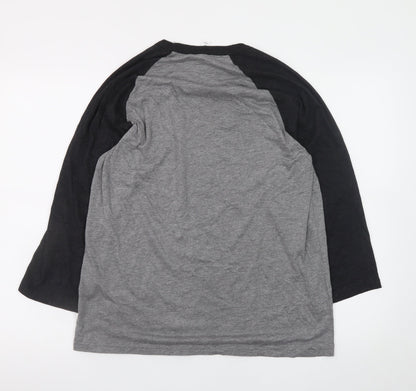 Bella + Canvas Men’s Grey 3/4 Sleeve Wild Stallyns T-Shirt Size L