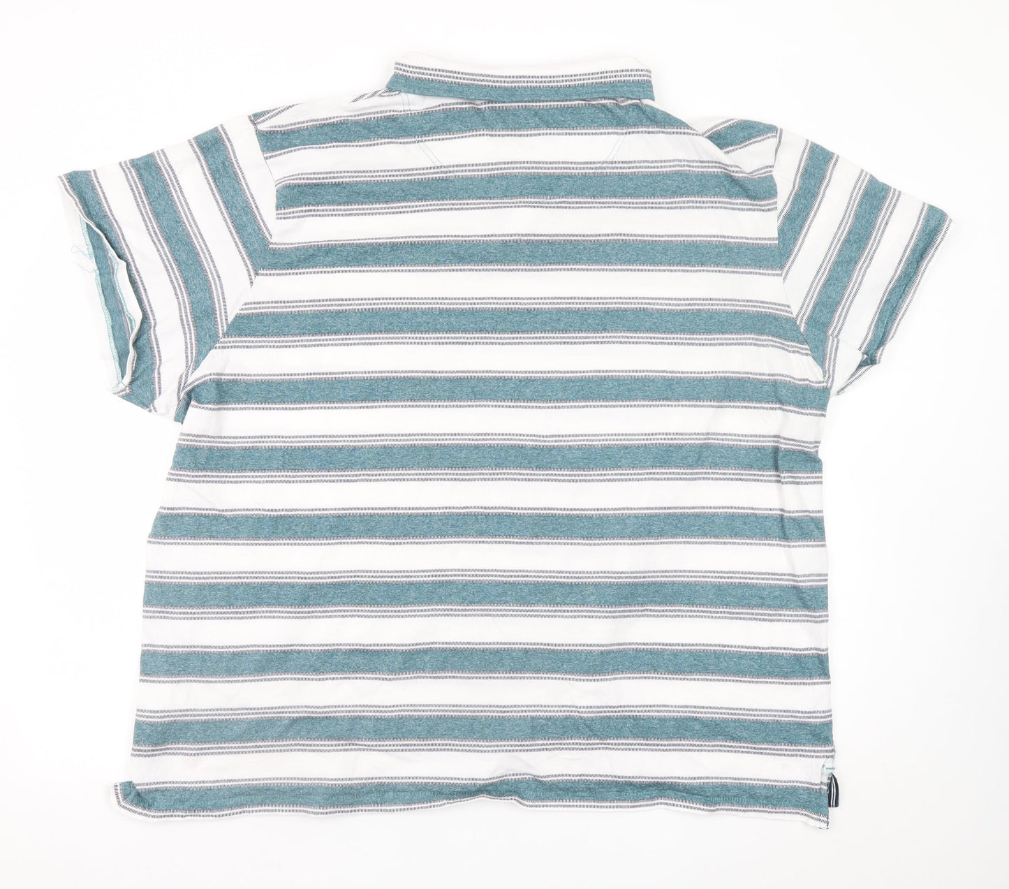 Weird Fish Men's Blue Striped 5XL Polo Shirt Cotton Blend