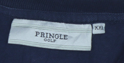 Pringle Golf Men's Blue 2XL Cotton Short Sleeve Polo Shirt