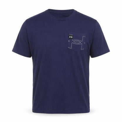 Under Armour Men's Navy Blue Loose Fit Cotton T-Shirt Size L