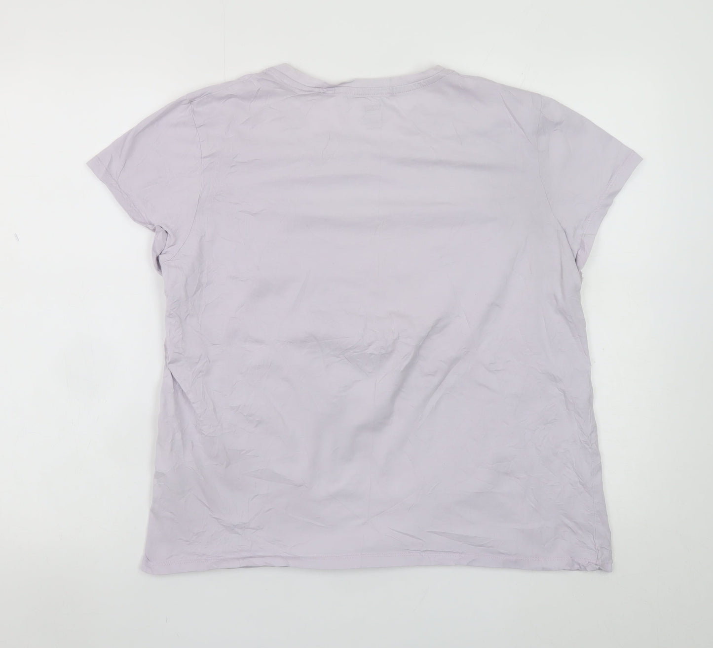 Levi's Women's Purple XL Floral Logo Cotton T-Shirt